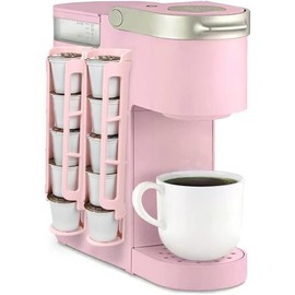 K Cup Coffee Pod Holder for  K-cup Coffee, Side Mount Storage Organizer,  for Small Counters (Pink, 2 Pack for 10 K Cups) - Color: Transparent, 2 Pack