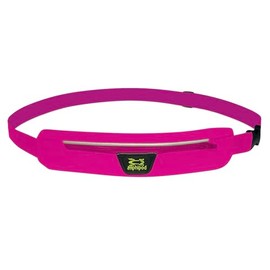 Amphipod AirFlow MicroStretch Belt, Ultra-Light Minimalist Runners Waist Pack Bag for Running, Jogging, Men & Women - Pink/Silver - L