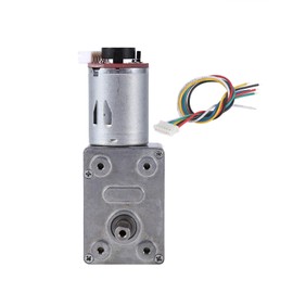 FTVOGUE Motor Reductor de DC 12V Encoder de Motor de Engranaje Helicoidal de Alto (100rpm)