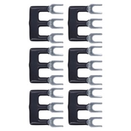 Fork Type Terminal Strip, Jumper Block Barrier Electrical Crimp Easy Install Insulated Spade Wire Connector Cuttable Good Conductivity for Factory Workshops Household Appliances 15A 400V(TB-1503)