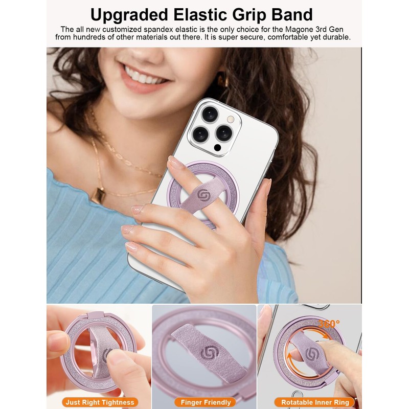 EWA MagOne Cell Phone Grips, Phone Ring Holder Grip Stand,