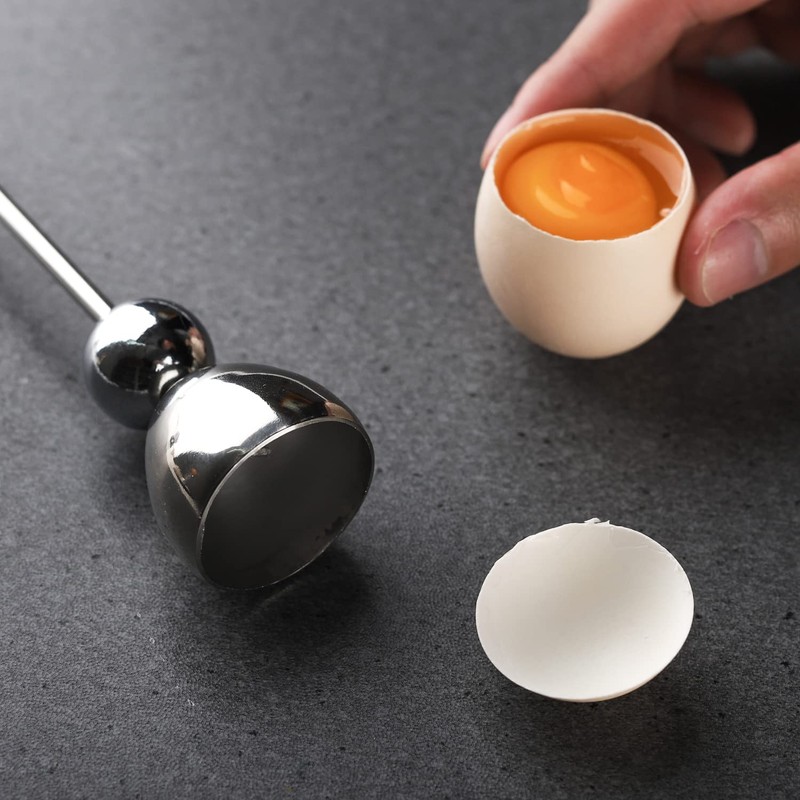 Eggshell Cracker Topper Cutter for Raw Eggs Stainless Steel Egg