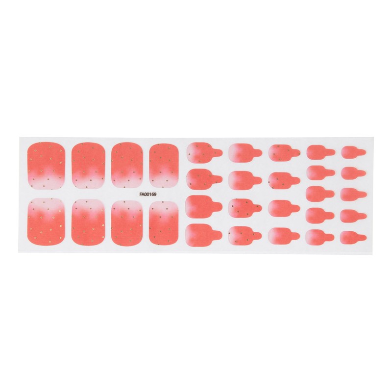 ZINIPIN FA00169 Foot Nail Sticker, Tropical Red