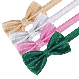 AUSKY 8PACKS Elegant Adjustable Pre-tied bow ties for Men Boys in Different Colors（1&4&5&6&8Pack for option (C)