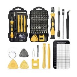 RUISTLI Juego de Desarmadores 130 en1,Kit de Desarmadores para pc,Precision | Kit Desarmadores de Precision Profesional Magnéticos,Kit de Herramientas para Casa, para Celulares, Laptops,Gafas y Relojes