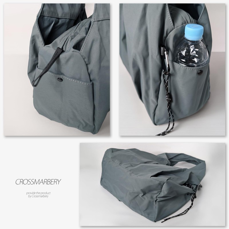 Cross Marberry R62 Large Tote Bag, Large Capacity, Zipper, Nylon,