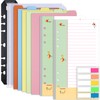 Rancco A6 Refill Paper, Colorful 6-Rings Binder Papers Refill, Filofax