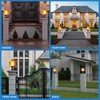 2 Pack Outdoor Globe Lamp Post Light Fixtures, 15.8" Black