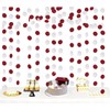 Graduation Decorations Maroon White 2025/Maroon Graduation Party Decorations Maroon and White Circle Paper Garland, 10 Feet Long, 2-Pack, Burgundy Birthday Wedding Party Decorations