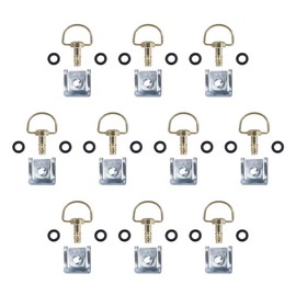 Oldbones Motorcycle Quick Release Race Fasteners 1/4 Turn 17mm D-Ring Length in gold (10 Pack)