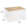 Mowhut Acrylic Tissue Box,Dryer Sheet Holder with Wooden Lid,Box Cover