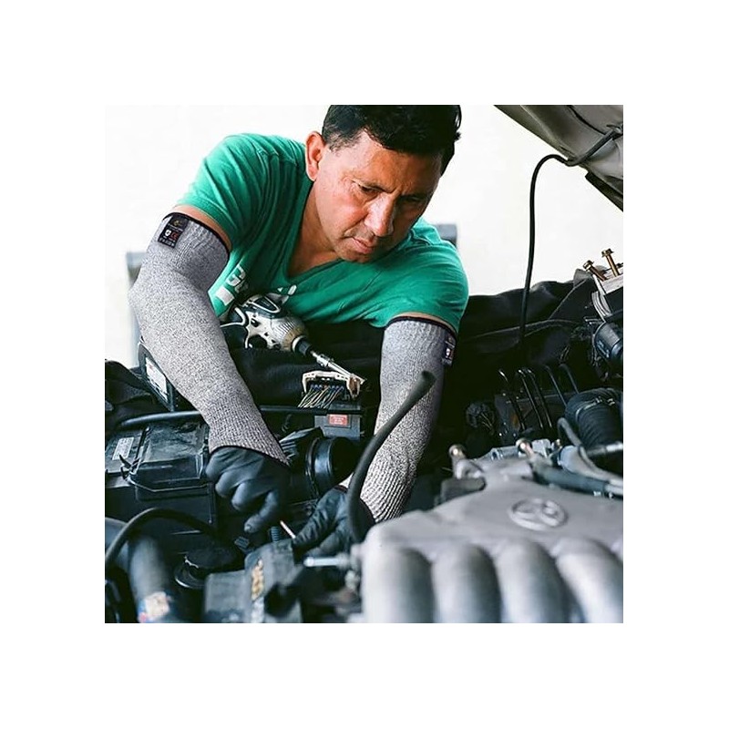 Cut Resistant Safety Arm Sleeves, Level 5 Protection Work Arm