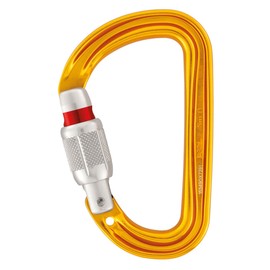 Petzl M39A SL NEW Sm'D Ultra-Light Asymmetrical Carabiner, Screw-Lock, Yellow