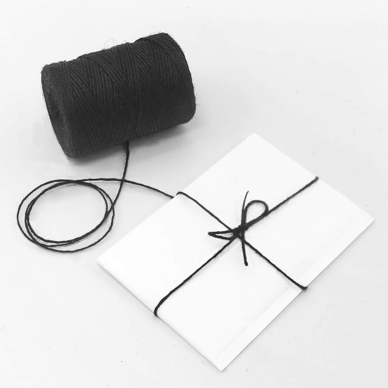 Tenn Well Black Jute Twine, 656 Feet 2mm Jute Rope
