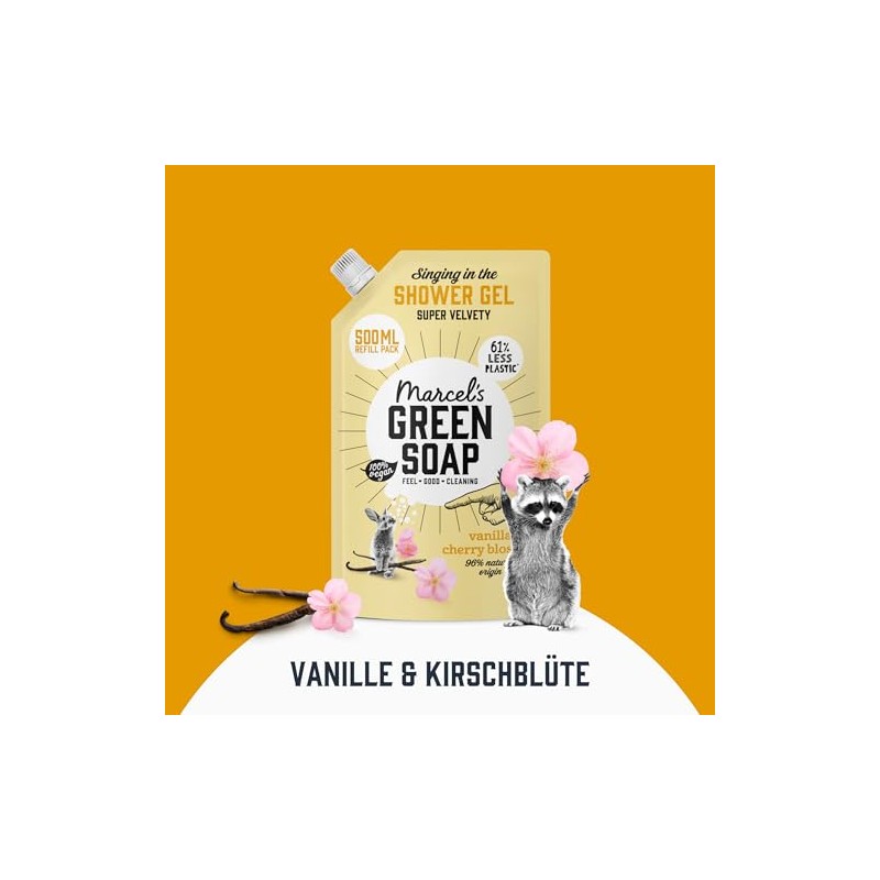 Marcel's Green Soap - Duschgel Vanille & Kirschblüte - Waschlotion