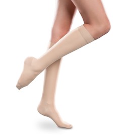 Sheer Ease Women's Knee-Highs with Mild (15-20mmHg) Compression, X-Large Short, Natural