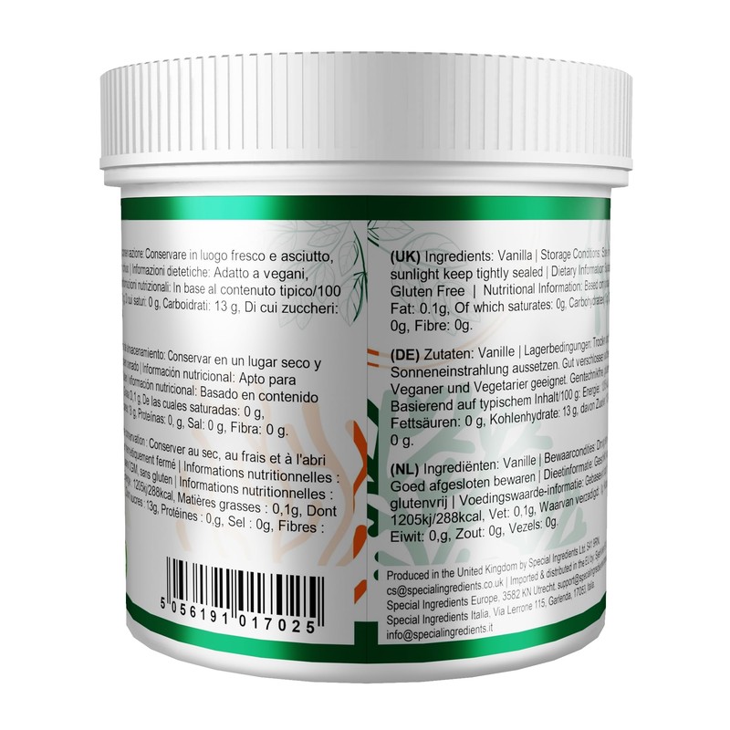 Special Ingredients Vanilla Powder Premium Gourmet 100% Pure Ground Vanilla