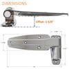 Kason 1245 Reversible Cam-Rise Hinge Chrome Finish for Freezer/Cooler/Refrigerator, 1245-201-54