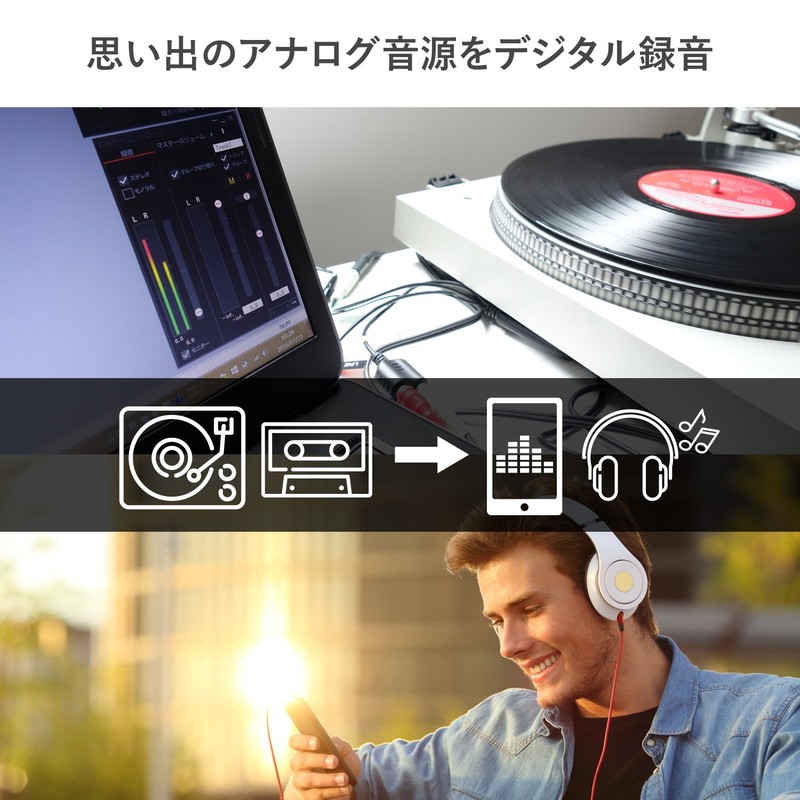 IO Data AD-USB2 Analog Recorder PC Capture Analog Sound Source