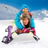 GEAVESS 45"×18" Foldable Snow Sled, Pink