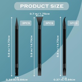 6 Pcs Plastic Scraper Tool Non-Scratch Car Detailing Set – Pen-Shaped Cleaning Tools for Tight Spaces Stickers Labels Oil Stains Food Residue – Multi-Purpose Car Tools for Home and Vehicle Use（Black）