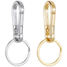 KAGNAL 2Pcs Metal Keychains Keyring Key Chain Ring Clip Holder Organizer for Home Car Keys Key Finder Women Men