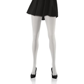 Sesto Senso Women's Tights, in Colourful 40 Denier Opaque Microfibre, White