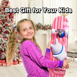 Skateboards for Beginners Kids Boys Girls Teens and Adults, 31 Inch Complete Standard Skateboards with 7-Layer Maple Double Kick Deck Unicorn and Skull Design (Rabbit)