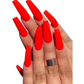 X-Girl 24 Tips Coffin Uñas Postizas Adheribles Unicolor Con 1 Lima