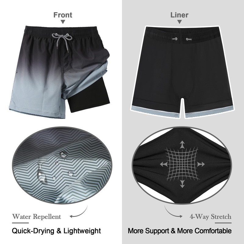 APTRO Mens Swimming Shorts Swimming Trunks Men Compression Liner Swim