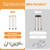 mankk 305 Pcs Wire Ferrules Kits Silver Plated Copper Crimp
