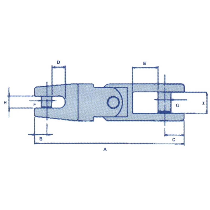 Double Joint Swivel Anchor Connector Stainless Steel 10-12MM (Marine Boat)