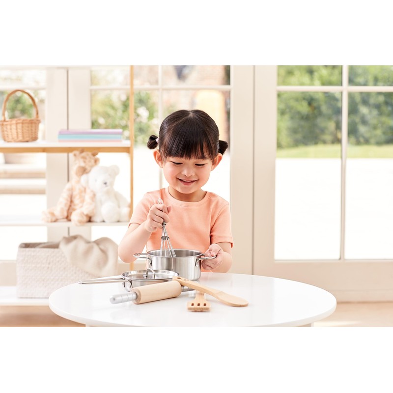 Hape Kit Cucina |In legno e metallo | Con utensili