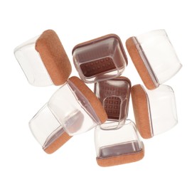 SEWACC 8Pcs Noise Reduction Furniture Caster Cups Transparent Chair Leg Pads for Tile Floors Durable Non Skid Furniture Protectors Living Environment Fit