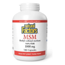 Natural Factors Msm Metilsulfonilmetano 1000mg 180caps Sfn Sin Sabor