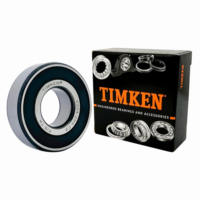 2PACK TIMKEN 6204-2RSC3 Double Rubber Seal Bearings 20x47x14mm,Pre-Lubricated and Stable