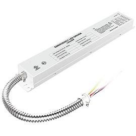 LED Emergency Backup Driver 20W, 120V-347VAC, Rechargeable UL Approved Backup Battery, Over 90mins Emergency Time, for LED troffer, Panel and Tubes (20W - (1 Pack))