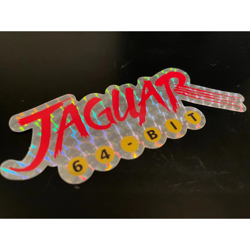 Atari Jaguar Prismatic Sticker 5 inch x 1.9 inch
