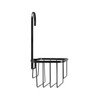 Croydex Matt Black Hook Over Shower Caddy, Durable Powder-Coated Mild