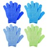 Sibba Pack of 8 Exfoliating Gloves, Bath Gloves for Shower,