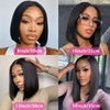 Atikual V Part Wig Human Hair Straight Bob Wigs For