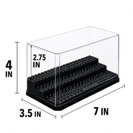 AELS 1 paquete de caja de exhibición de minifiguras acrílicas, caja de exhibición de bloques de construcción apilable y a prueba de polvo para almacen