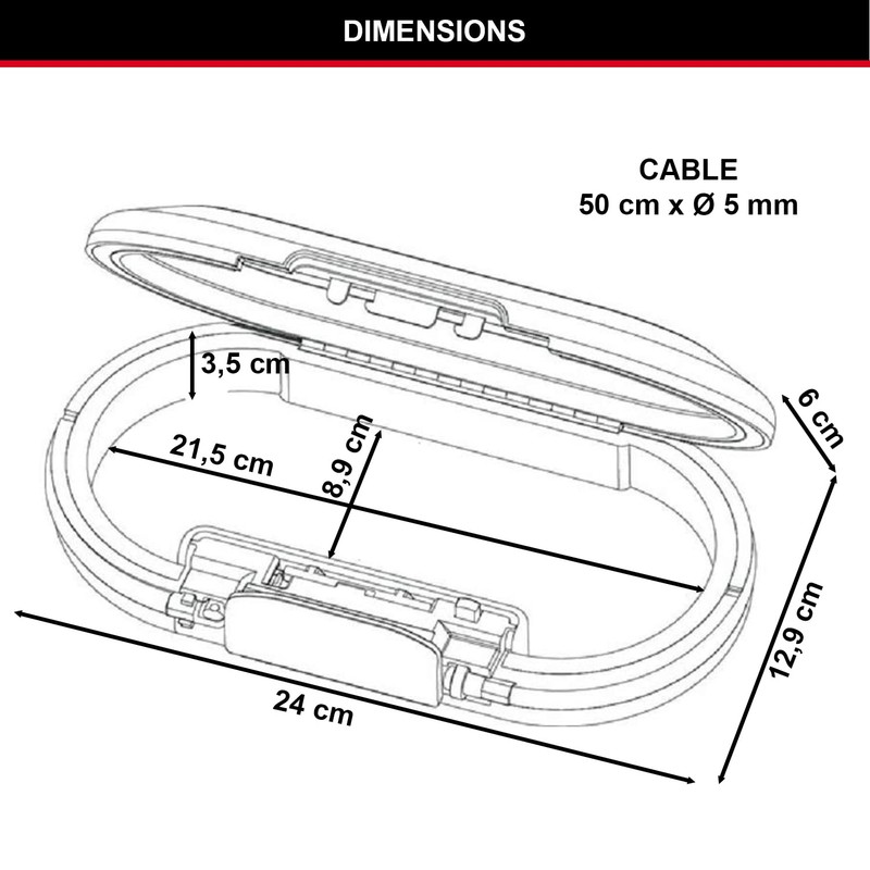 MASTER LOCK Mini Travel Safe with Cable - 5900EURD -