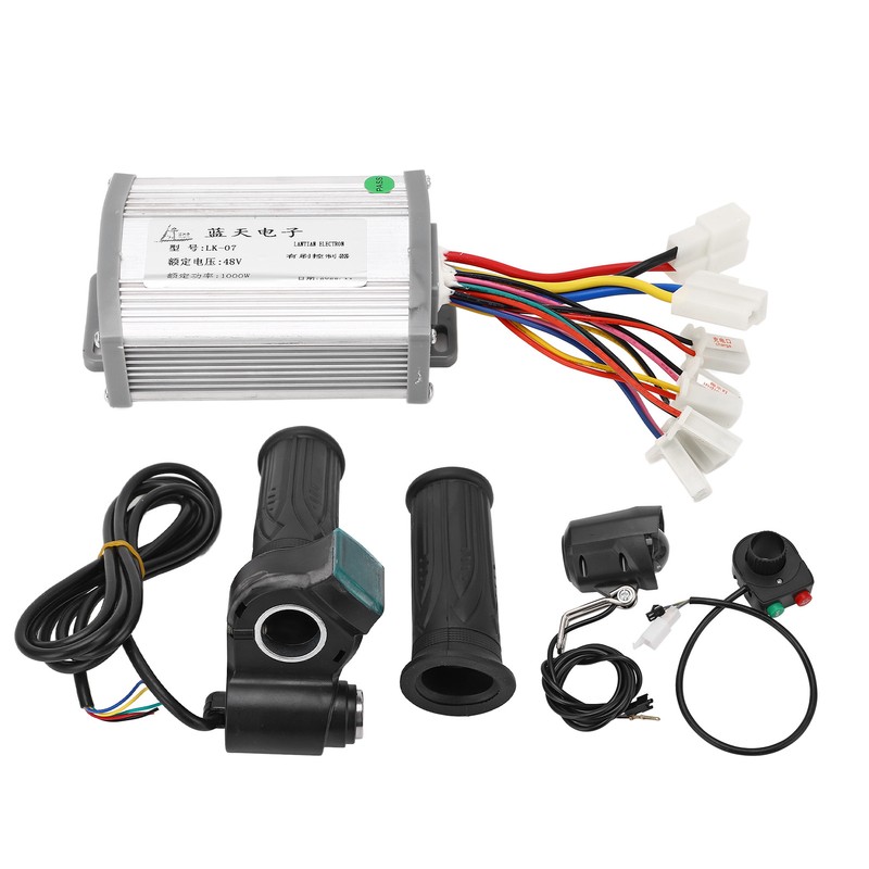 48V 1000W Brushed Motor Controller with Twist Throttle Handle Keys