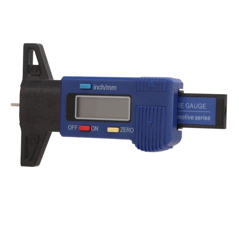 Digital Tire Tread Gauge Color Coded Depth Measurement Tool Handheld