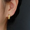 Small Gold Chunky Hoop Earrings for Women, 14K Gold Plated