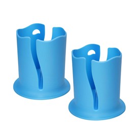 2Pcs Paddle Board Cup Holder Universal Kayak Drink Holder, Anti-Toppling Paddleboard Cup Holder Multifunctional Surfboard Water Bottle Holder for Outdoor Fishing Boat Accessories- Blue