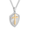 STEEL NATION JEWELRY Men's Stainless Steel Shield with Flared Pointed