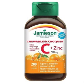 Jamieson Vitamin C and Zinc 500mg 400 Tablets