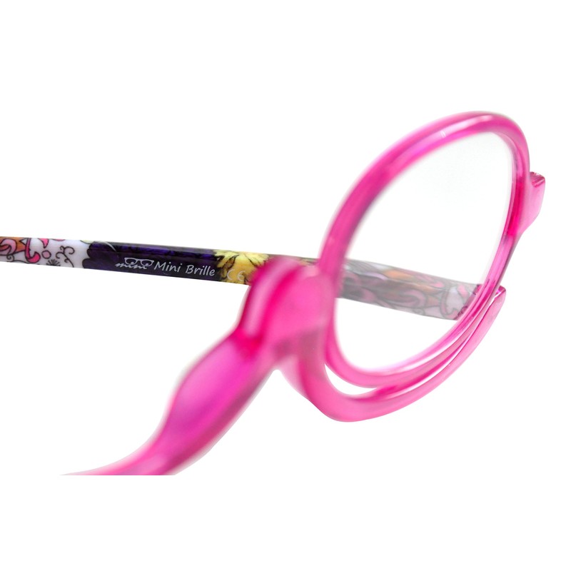 Mini Brille Make-Up Glasses with Flip Lens (Purple), Fashionable Magnifying